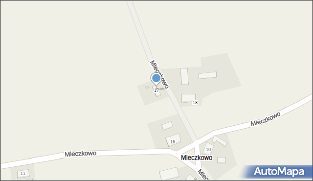 Mleczkowo, Mleczkowo, 17, mapa Mleczkowo