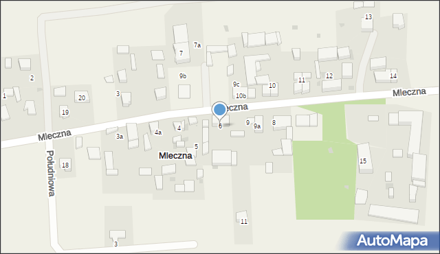 Mleczna, Mleczna, 6, mapa Mleczna