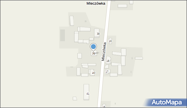 Mleczówka, Mleczówka, 39, mapa Mleczówka