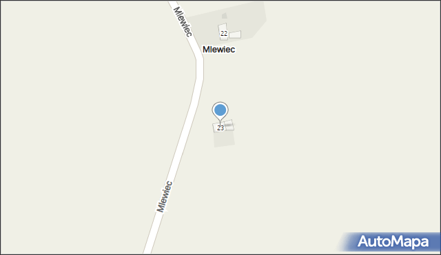 Mlewiec, Mlewiec, 23, mapa Mlewiec