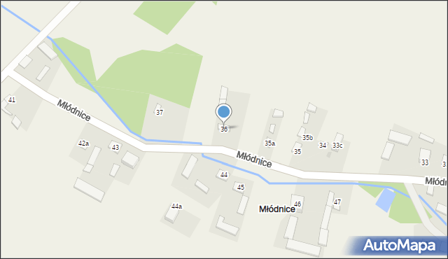 Młódnice, Młódnice, 36, mapa Młódnice