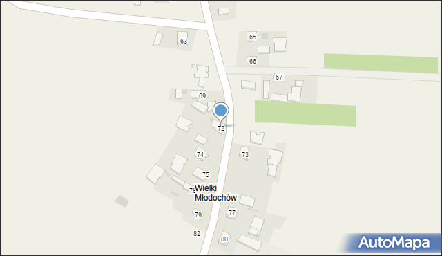 Młodochów, Młodochów, 72, mapa Młodochów