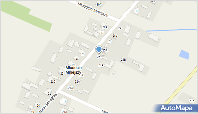 Młodocin Mniejszy, Młodocin Mniejszy, 26, mapa Młodocin Mniejszy