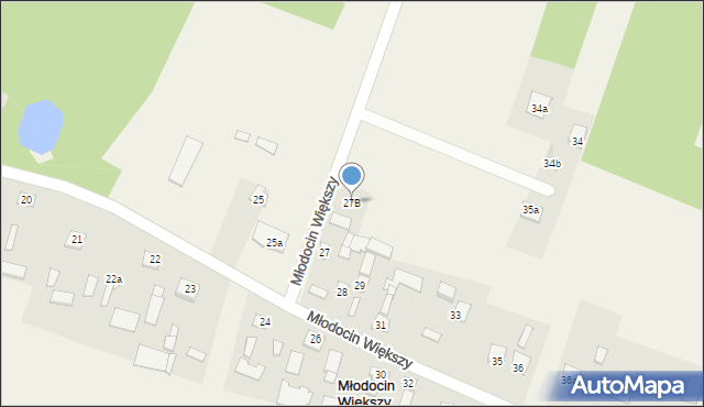 Młodocin Większy, Młodocin Większy, 27B, mapa Młodocin Większy