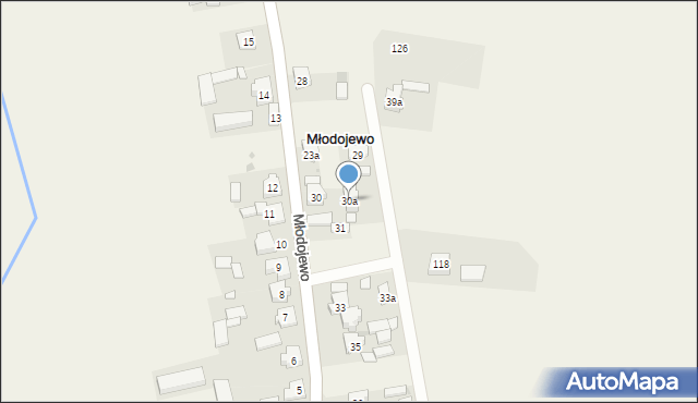 Młodojewo, Młodojewo, 30a, mapa Młodojewo