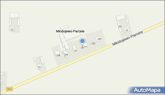 Młodojewo-Parcele, Młodojewo-Parcele, 29c, mapa Młodojewo-Parcele