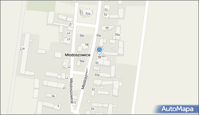 Młodoszowice, Młodoszowice, 59, mapa Młodoszowice