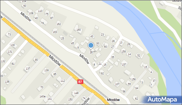Młodów, Młodów, 19, mapa Młodów