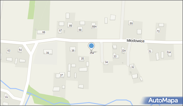 Młodowice, Młodowice, 35a, mapa Młodowice