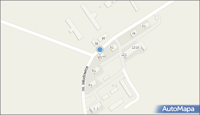 Młodowice, Młodowice, 4/1, mapa Młodowice