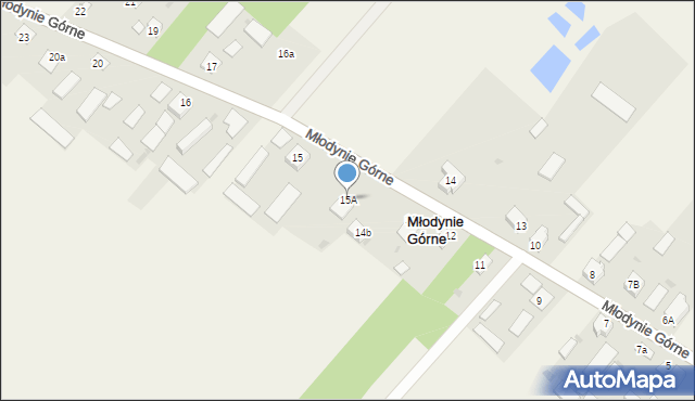 Młodynie Górne, Młodynie Górne, 15A, mapa Młodynie Górne