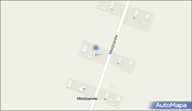 Młodzianów, Młodzianów, 33, mapa Młodzianów