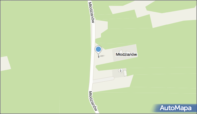 Młodzianów, Młodzianów, 8, mapa Młodzianów