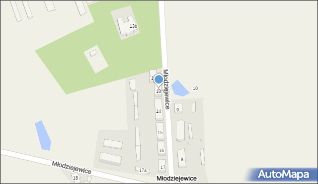 Młodziejewice, Młodziejewice, 13, mapa Młodziejewice