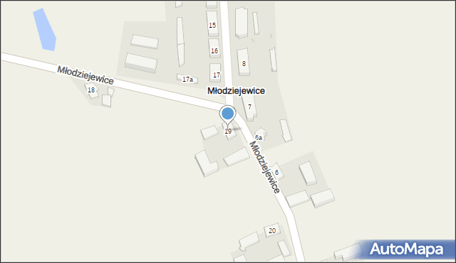 Młodziejewice, Młodziejewice, 19, mapa Młodziejewice