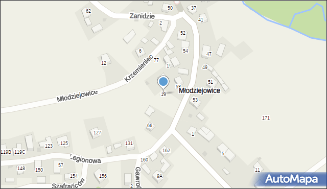 Młodziejowice, Młodziejowice, 19, mapa Młodziejowice