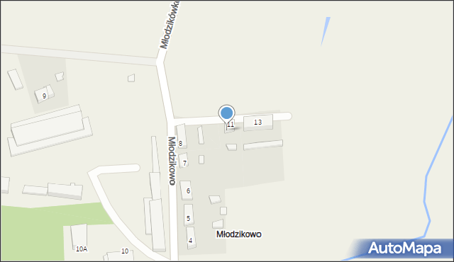 Młodzikowo, Młodzikowo, 15, mapa Młodzikowo