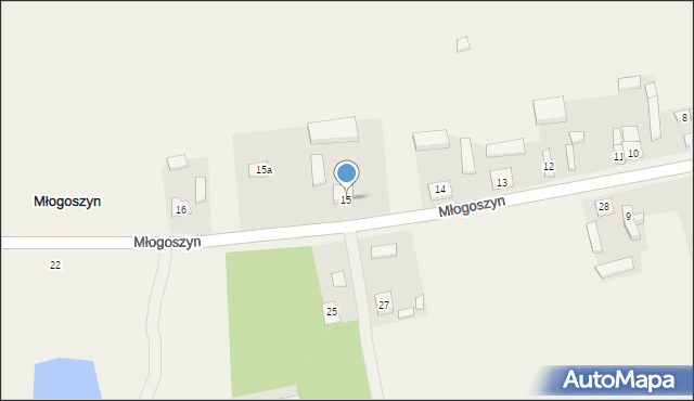 Młogoszyn, Młogoszyn, 15, mapa Młogoszyn