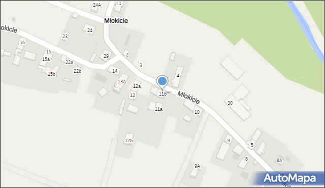 Młokicie, Młokicie, 11b, mapa Młokicie