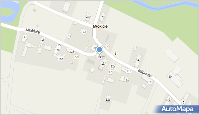 Młokicie, Młokicie, 14, mapa Młokicie