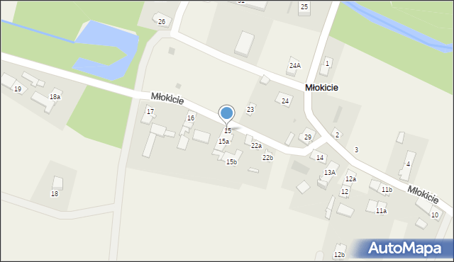 Młokicie, Młokicie, 15, mapa Młokicie