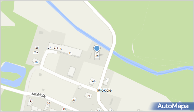 Młokicie, Młokicie, 25, mapa Młokicie