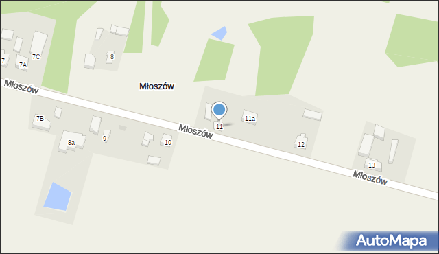 Młoszów, Młoszów, 11, mapa Młoszów