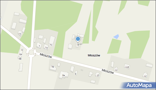 Młoszów, Młoszów, 8, mapa Młoszów