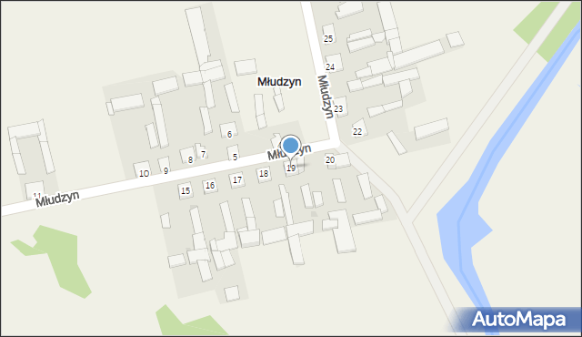 Młudzyn, Młudzyn, 19, mapa Młudzyn