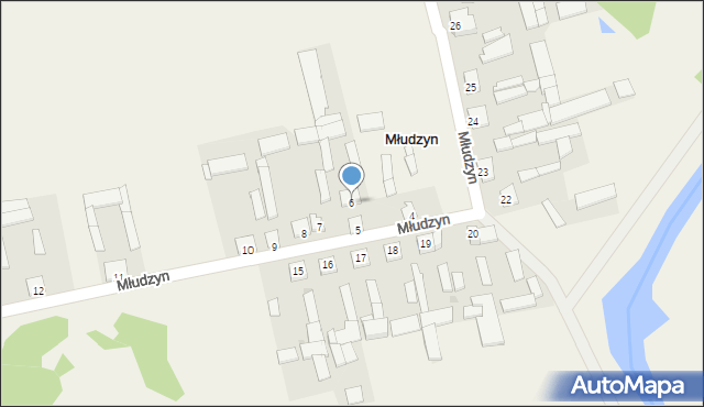 Młudzyn, Młudzyn, 6, mapa Młudzyn