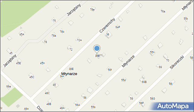 Młynarze, Młynarze, 38B, mapa Młynarze