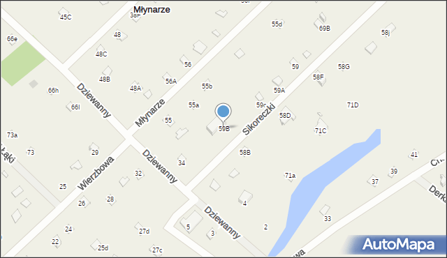 Młynarze, Młynarze, 59B, mapa Młynarze