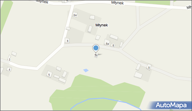 Młynek, Młynek, 5b, mapa Młynek