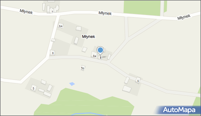 Młynek, Młynek, 8, mapa Młynek