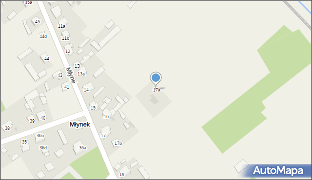 Młynek, Młynek, 17a, mapa Młynek