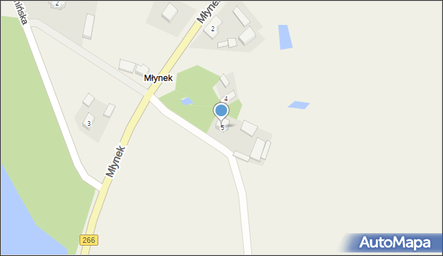 Młynek, Młynek, 5, mapa Młynek