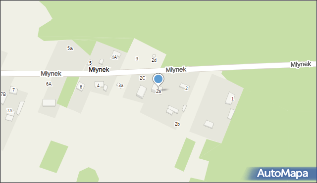 Młynek, Młynek, 2a, mapa Młynek