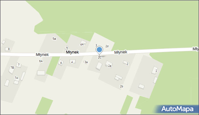 Młynek, Młynek, 2C, mapa Młynek