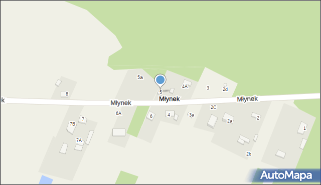 Młynek, Młynek, 5, mapa Młynek