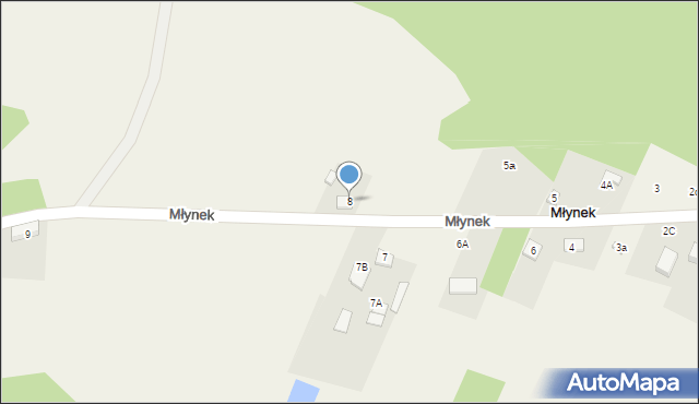 Młynek, Młynek, 8, mapa Młynek