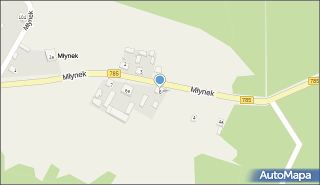 Młynek, Młynek, 6, mapa Młynek