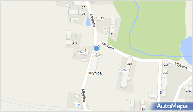 Młynica, Młynica, 22A, mapa Młynica