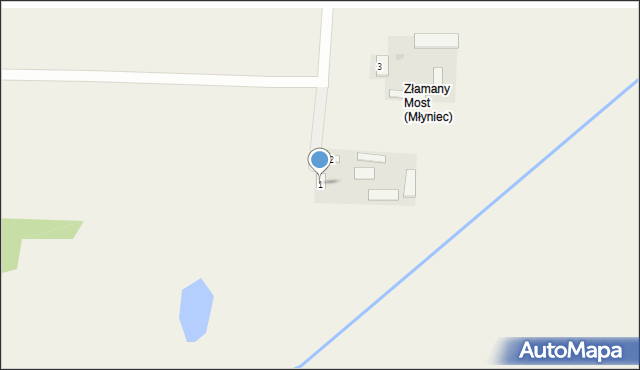 Młyniec, Młyniec, 1, mapa Młyniec