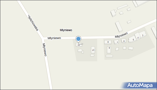 Młyniewo, Młyniewo, 12, mapa Młyniewo