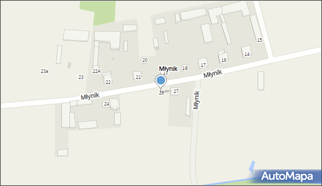 Młynik, Młynik, 26, mapa Młynik