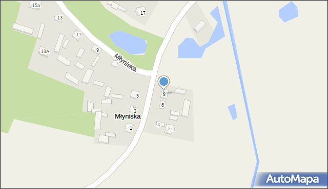 Młyniska, Młyniska, 8, mapa Młyniska