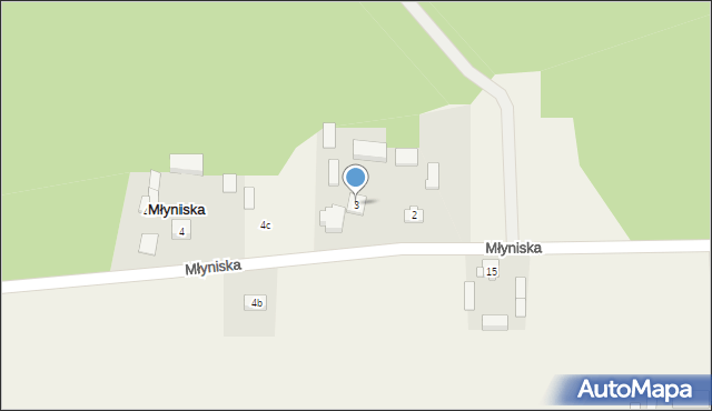 Młyniska, Młyniska, 3, mapa Młyniska