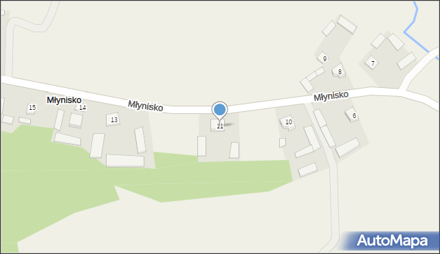 Młynisko, Młynisko, 11, mapa Młynisko