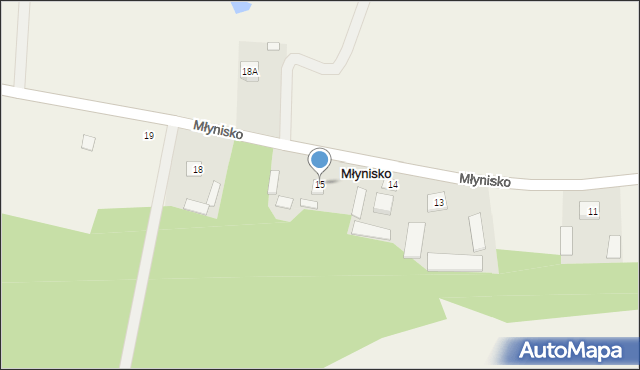 Młynisko, Młynisko, 15, mapa Młynisko