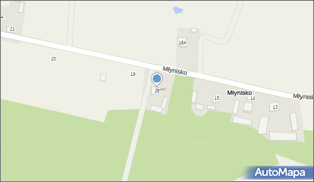 Młynisko, Młynisko, 18, mapa Młynisko